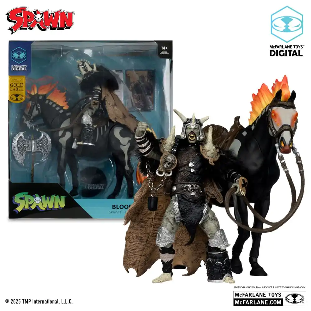 Spawn Akcijska figura Bloodaxe with Horse (Spawn: The Dark Ages) (McFarlane Toys 30th Anniversary) (Gold Label) 18 cm fotografija izdelka