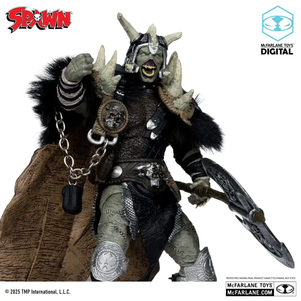 Spawn Akcijska figura Bloodaxe with Horse (Spawn: The Dark Ages) (McFarlane Toys 30th Anniversary) (Gold Label) 18 cm fotografija izdelka