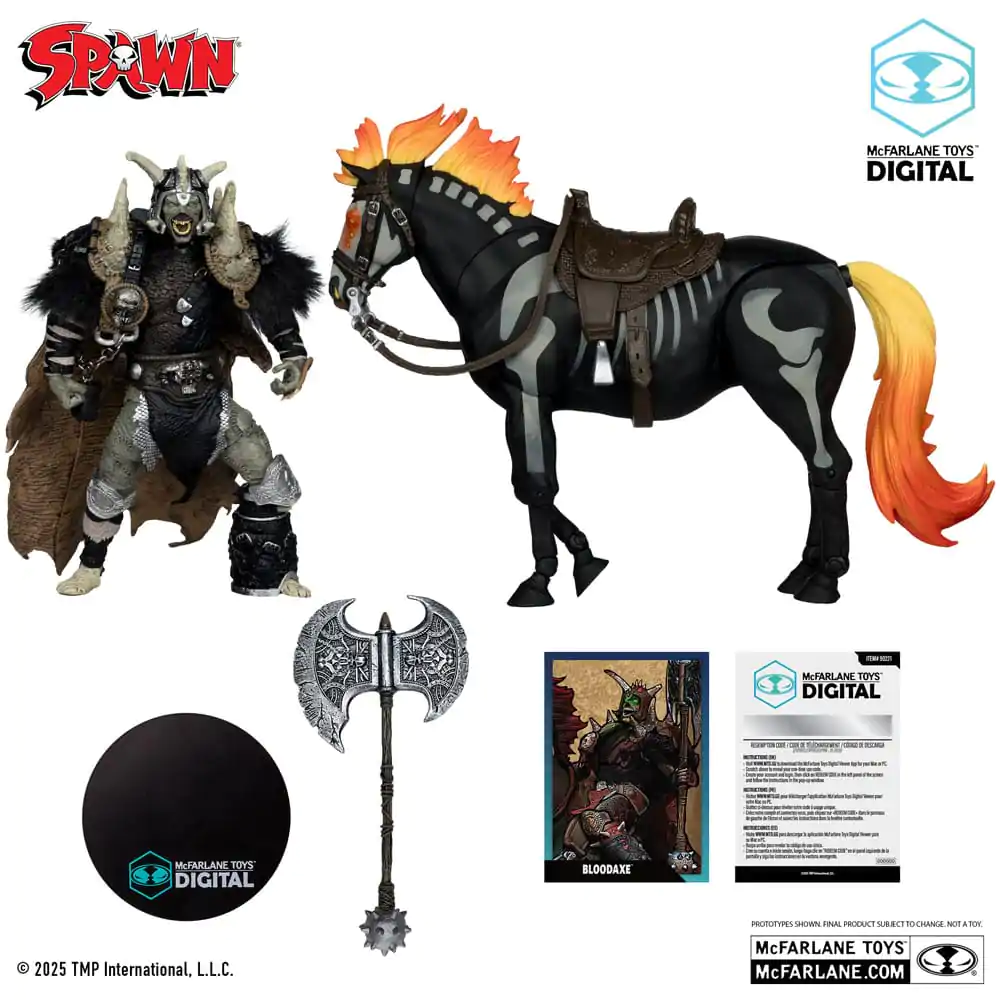 Spawn Akcijska figura Bloodaxe with Horse (Spawn: The Dark Ages) (McFarlane Toys 30th Anniversary) (Gold Label) 18 cm fotografija izdelka