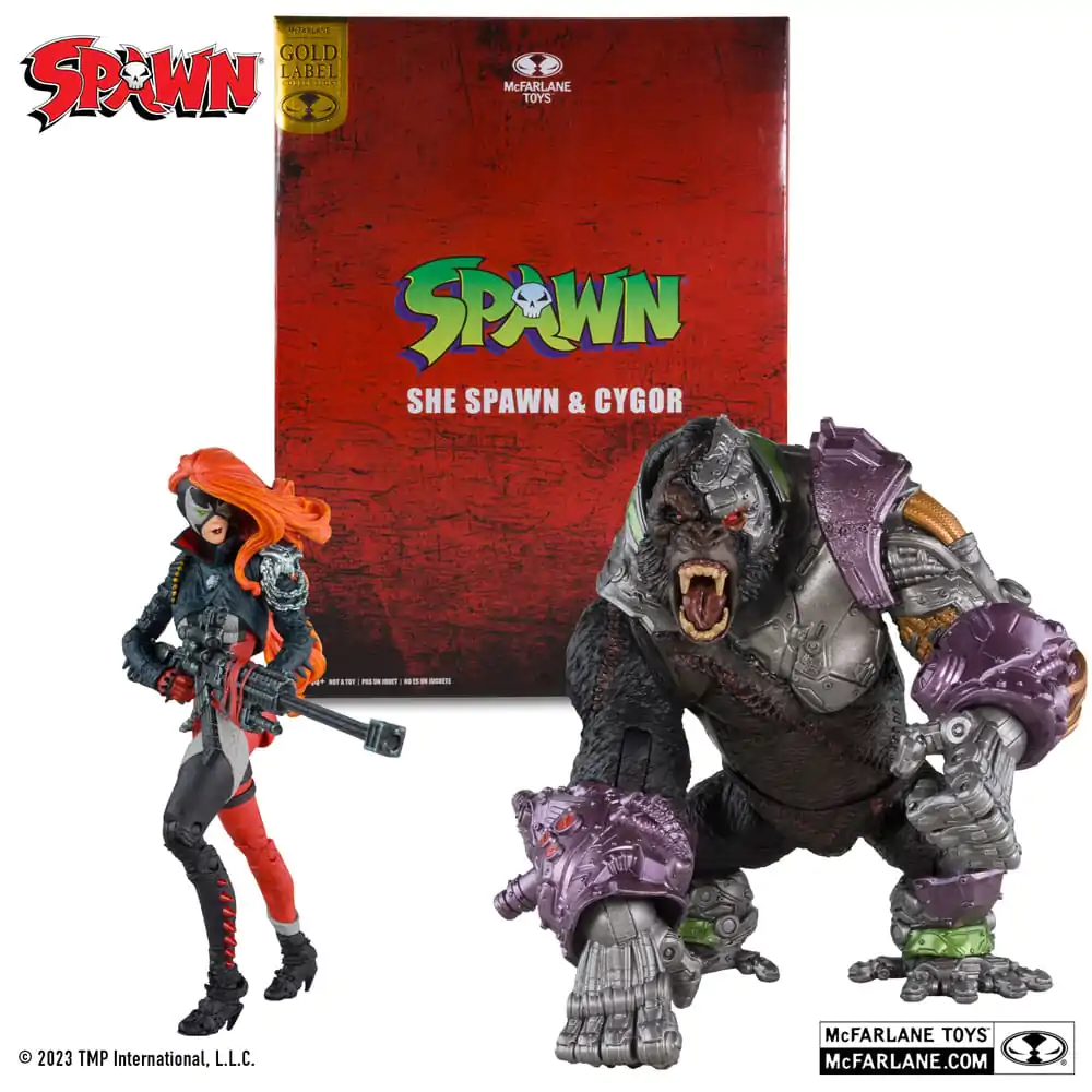 Spawn akcijske figure paket 2 She Spawn & Cygor (Gold Label) 18 cm fotografija izdelka
