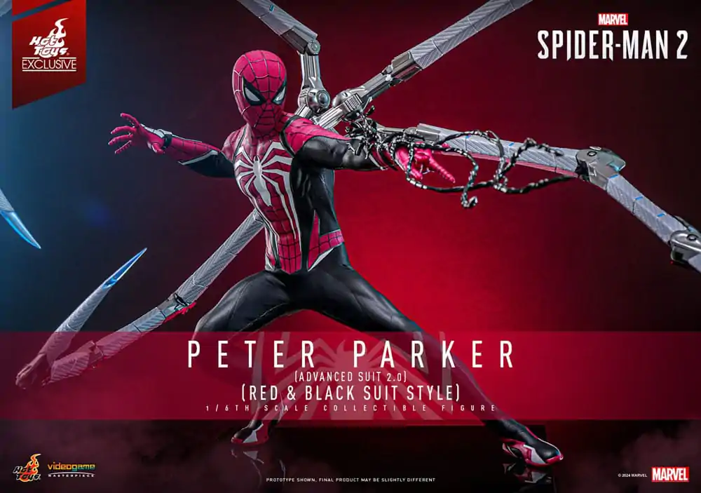 Spider-Man 2 Video Game Masterpiece Akcijska figura 1/6 Peter Parker (Advanced Suit 2.0) (Red and Black Suit Style) 30 cm fotografija izdelka