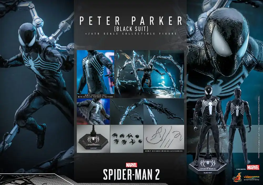 Spider-Man 2 Video Game Masterpiece akcijska figura 1/6 Peter Parker (Black Suit) 30 cm fotografija izdelka