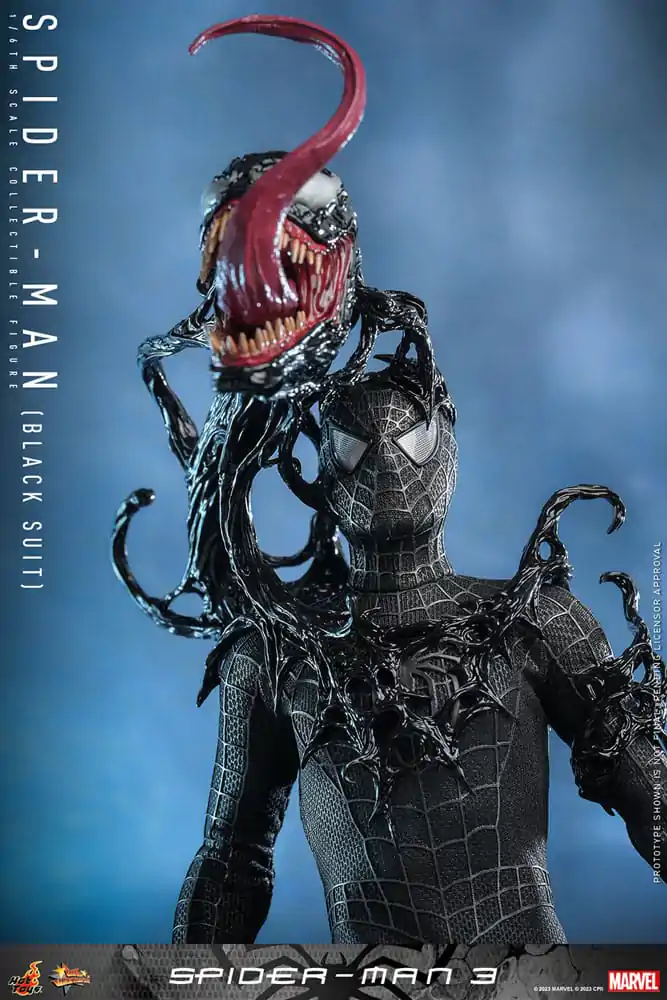 Spider-Man 3 Movie Masterpiece akcijska figura 1/6 Spider-Man (Black Suit) 30 cm fotografija izdelka