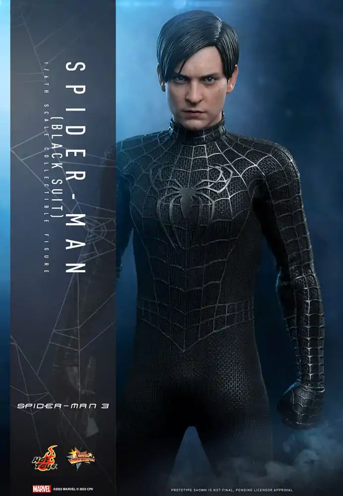 Spider-Man 3 Movie Masterpiece akcijska figura 1/6 Spider-Man (Black Suit) 30 cm fotografija izdelka