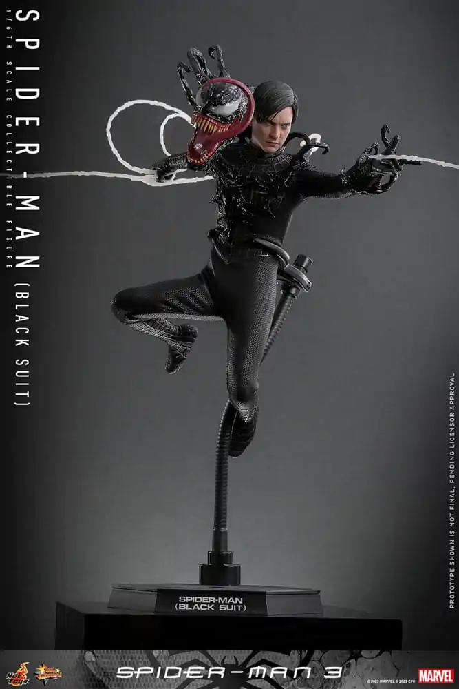 Spider-Man 3 Movie Masterpiece akcijska figura 1/6 Spider-Man (Black Suit) 30 cm fotografija izdelka