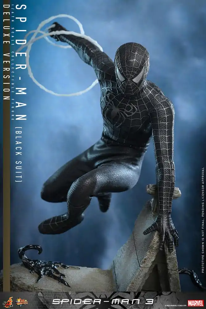Spider-Man 3 Movie Masterpiece Akcijska figura 1/6 Spider-Man (Black Suit) (Deluxe Version) 30 cm fotografija izdelka