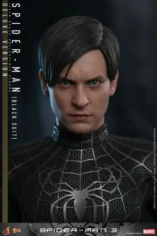 Spider-Man 3 Movie Masterpiece Akcijska figura 1/6 Spider-Man (Black Suit) (Deluxe Version) 30 cm fotografija izdelka
