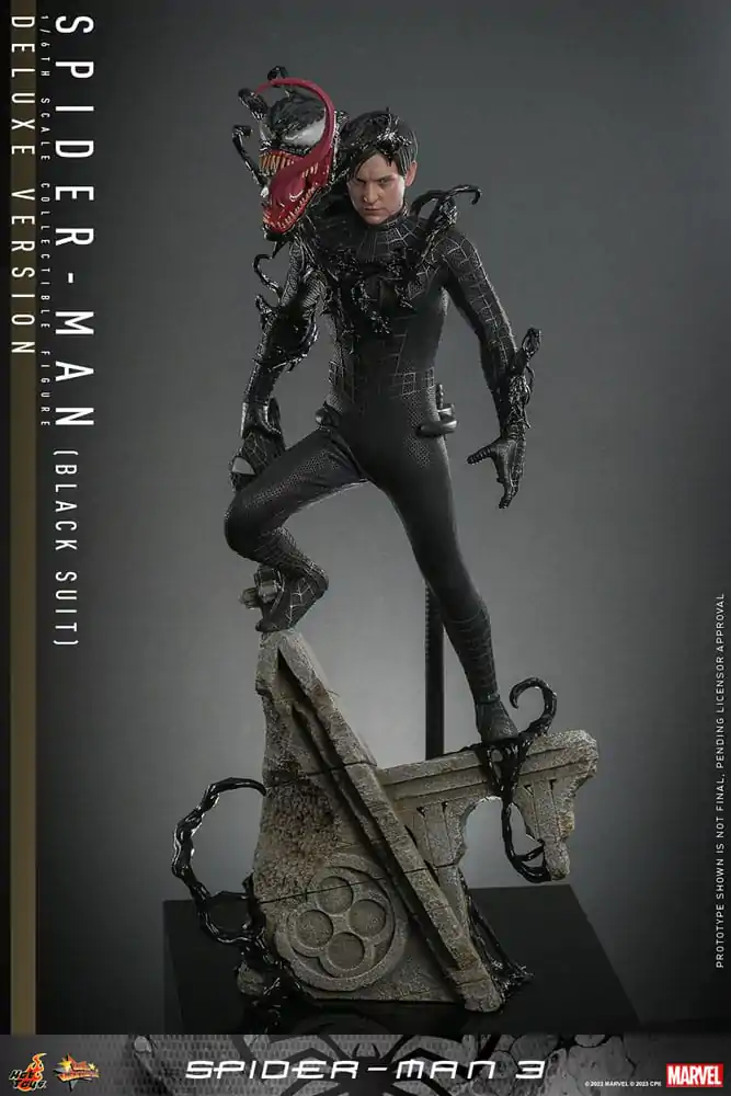 Spider-Man 3 Movie Masterpiece Akcijska figura 1/6 Spider-Man (Black Suit) (Deluxe Version) 30 cm fotografija izdelka