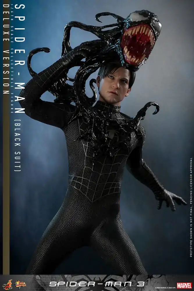 Spider-Man 3 Movie Masterpiece Akcijska figura 1/6 Spider-Man (Black Suit) (Deluxe Version) 30 cm fotografija izdelka