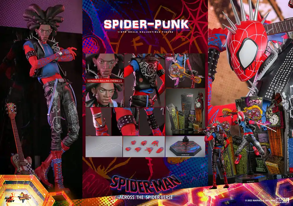 Spider-Man: Across the Spider-Verse Movie Masterpiece akcijska figura 1/6 Spider-Punk 32 cm fotografija izdelka