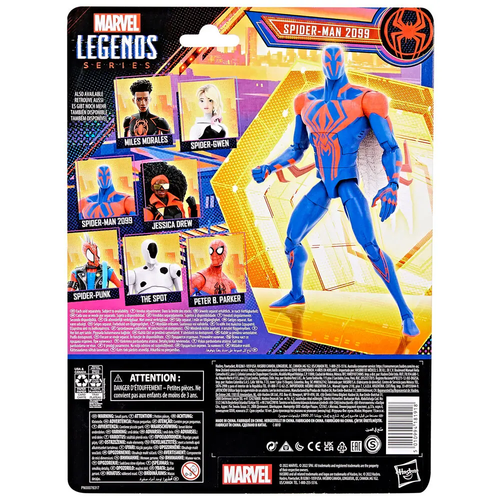 Spider-Man: Across the Spider-Verse Marvel Legends akcijska figura Spider-Man 2099 15 cm fotografija izdelka