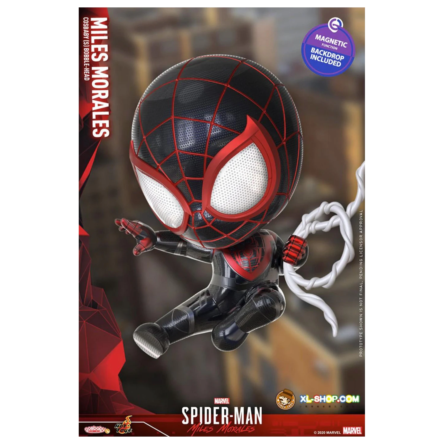 Spider-Man Cosbaby Wave 4 Miles Morales Bodega Cat Suit fotografija izdelka