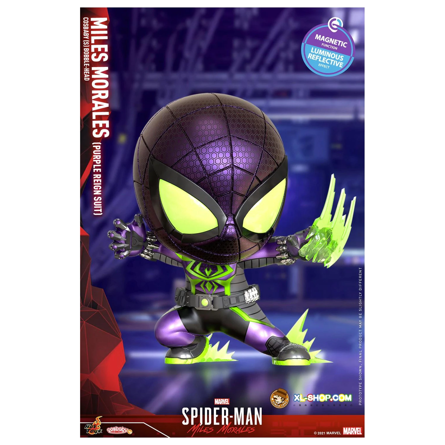 Spider-Man Cosbaby Wave 5 Miles Morales Purple Reign Suit fotografija izdelka