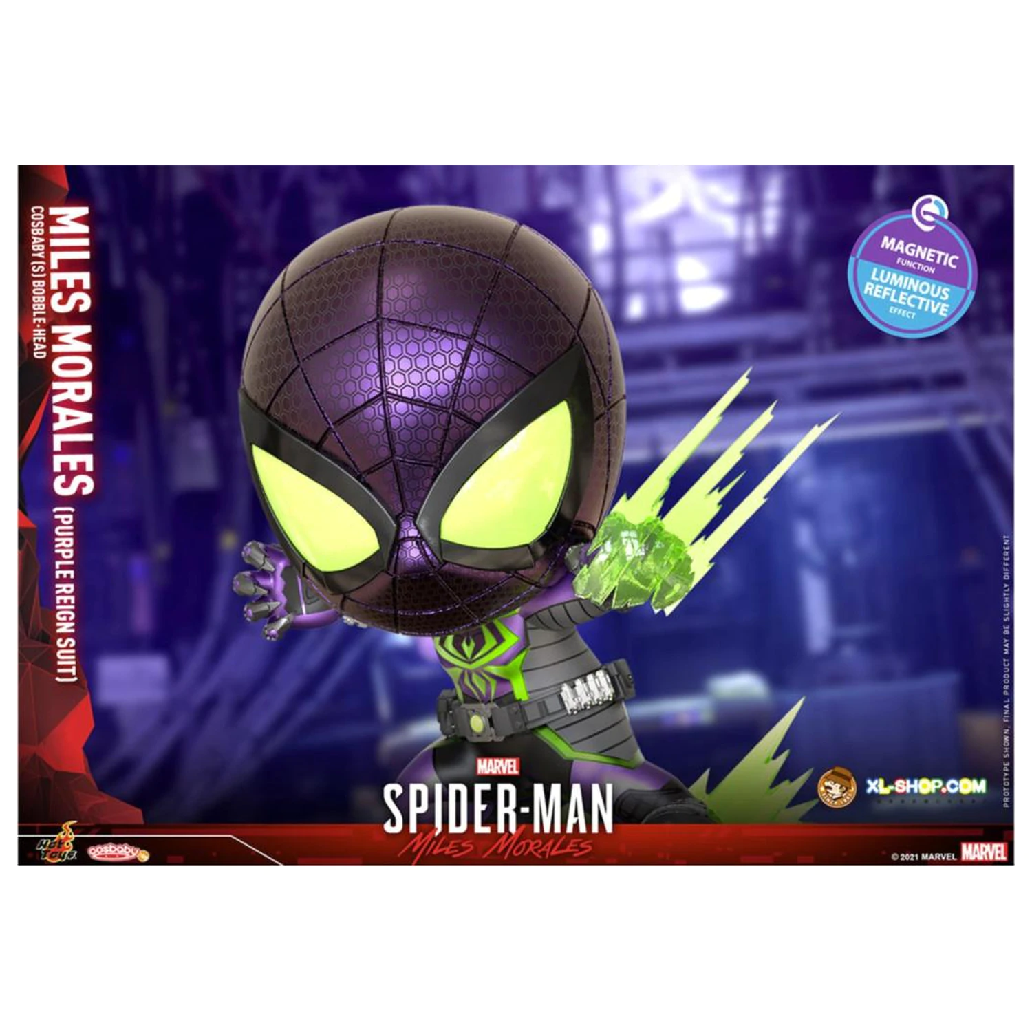 Spider-Man Cosbaby Wave 5 Miles Morales Purple Reign Suit fotografija izdelka