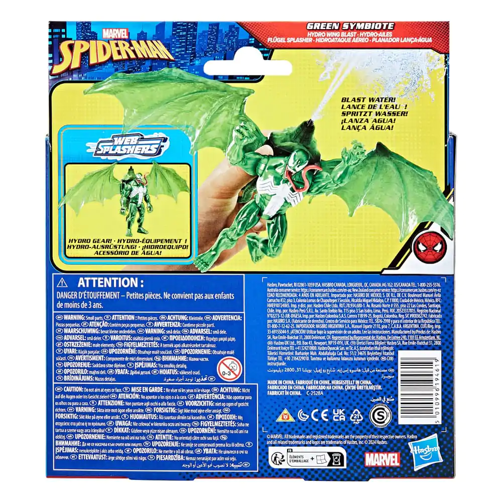 Spider-Man Epic Hero Series Web Splashers akcijska figura Green Symbiote Hydro Wing Blast 10 cm fotografija izdelka