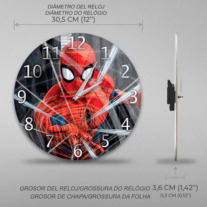 Marvel Spiderman stenska ura fotografija izdelka