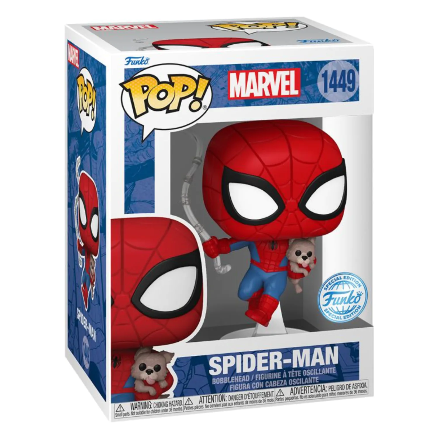Spider-Man Funko POP&Buddy! Movies Vinyl Figures Spidey w/Sandwich(Dog) 9 cm Vinilne Figure fotografija izdelka