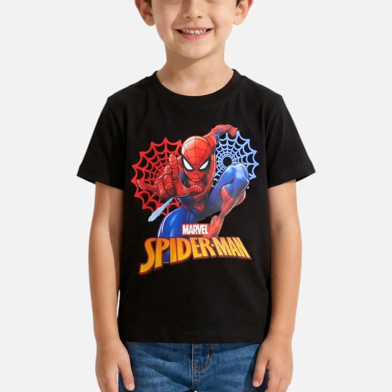 Spider-Man otroška majica s kratkimi rokavi - črna fotografija izdelka