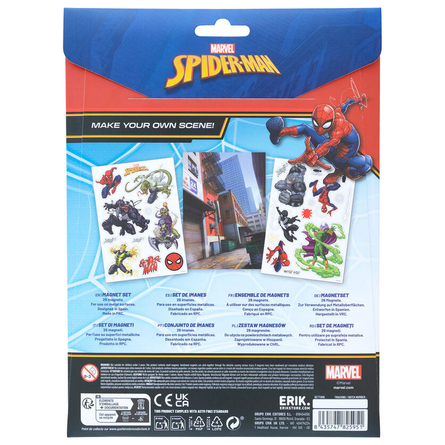 Marvel Spiderman set izrezanih magnetov fotografija izdelka