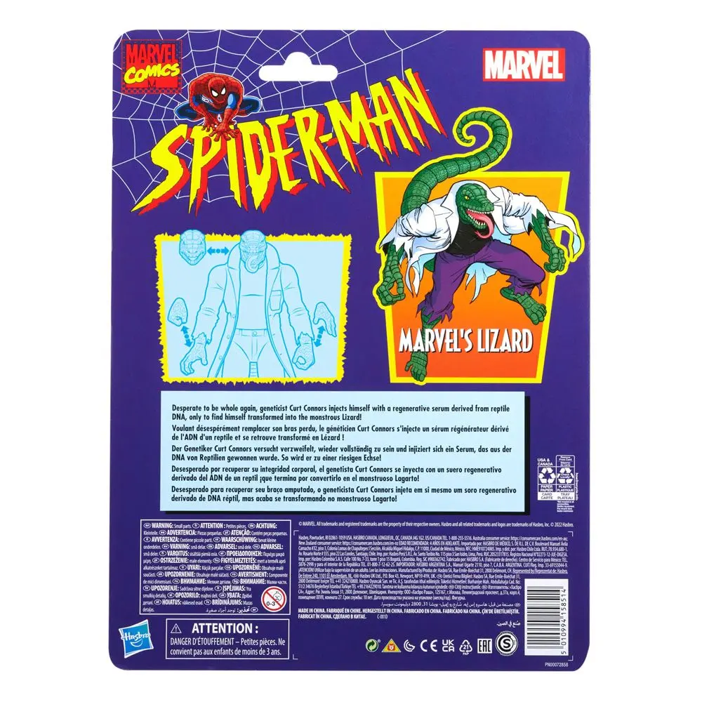 Spider-Man Marvel Legends Retro akcijska figura Marvel's Lizard 15 cm fotografija izdelka