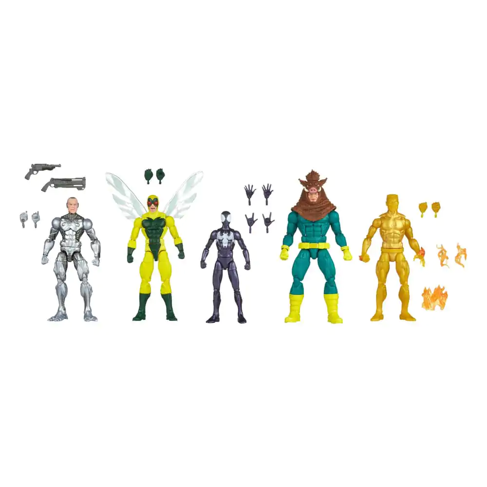 Spider-Man Marvel Legends akcijska figura 5-Pack Spider-Man, Silvermane, Human Fly, Molten Man, Razorback 15 cm fotografija izdelka