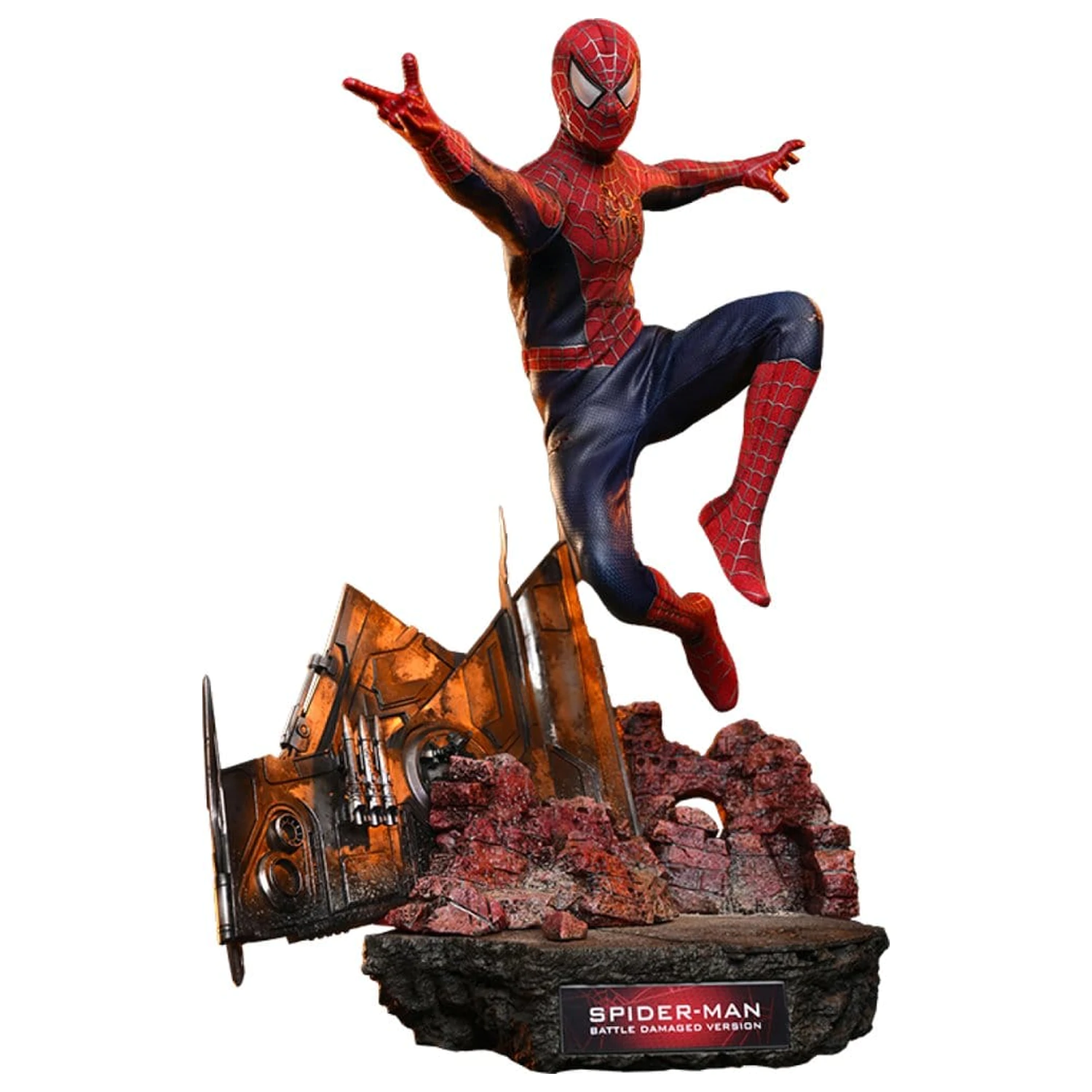 Spider-Man Movie Masterpiece akcijska figura 1/6 Spider-Man (Battle Damaged Version) 30 cm fotografija izdelka