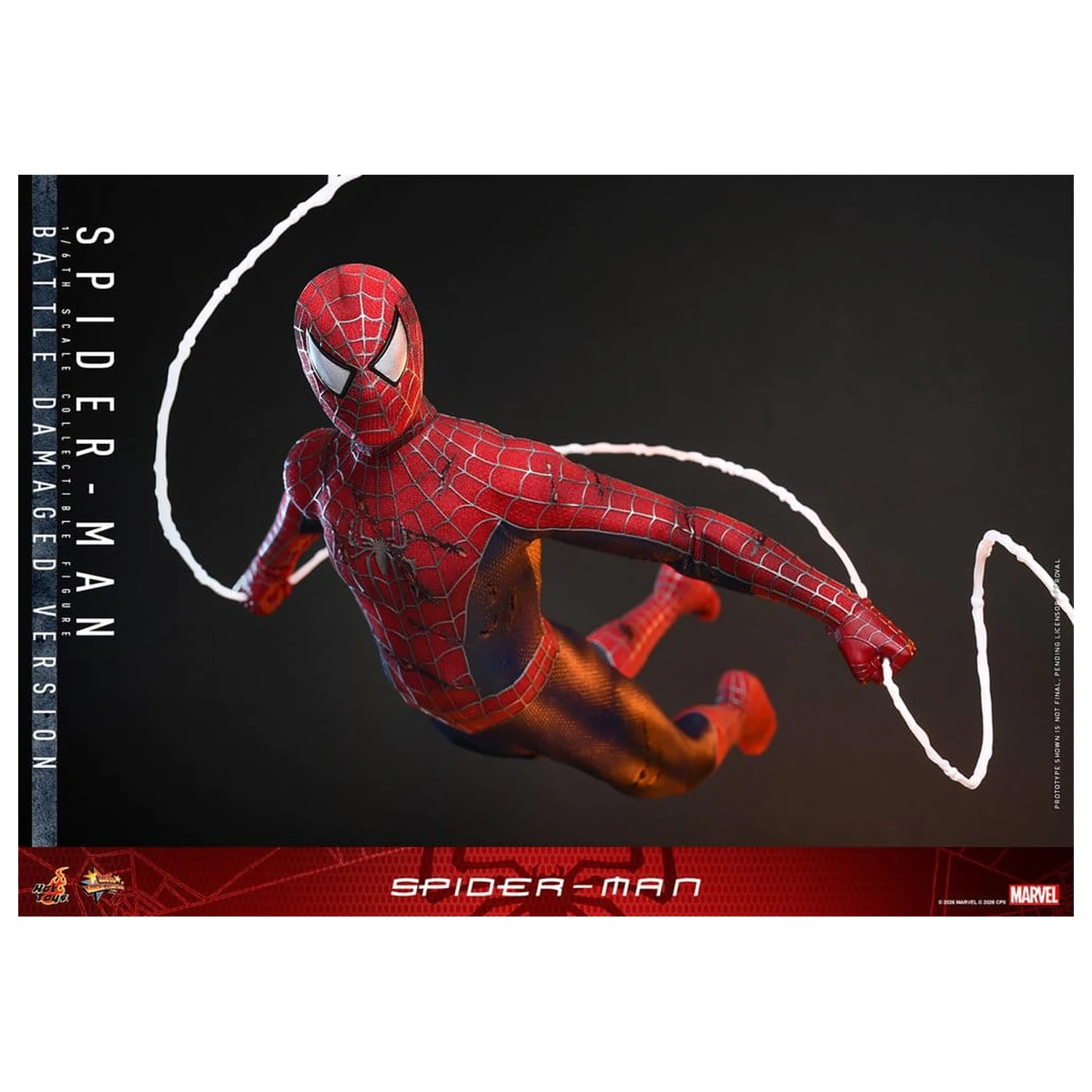 Spider-Man Movie Masterpiece akcijska figura 1/6 Spider-Man (Battle Damaged Version) 30 cm fotografija izdelka