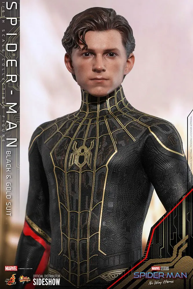 Spider-Man: No Way Home Movie Masterpiece akcijska figura 1/6 Spider-Man (Black &amp; Gold Suit) 30 cm fotografija izdelka