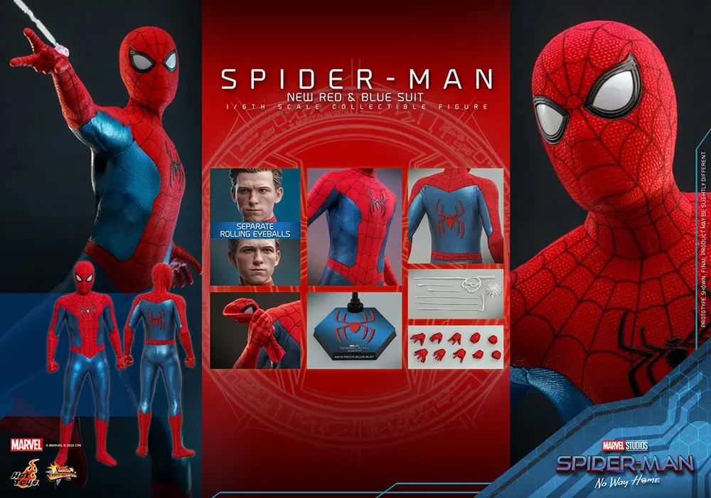 Spider-Man: No Way Home Movie Masterpiece akcijska figura 1/6 Spider-Man (New Red and Blue Suit) 28 cm fotografija izdelka