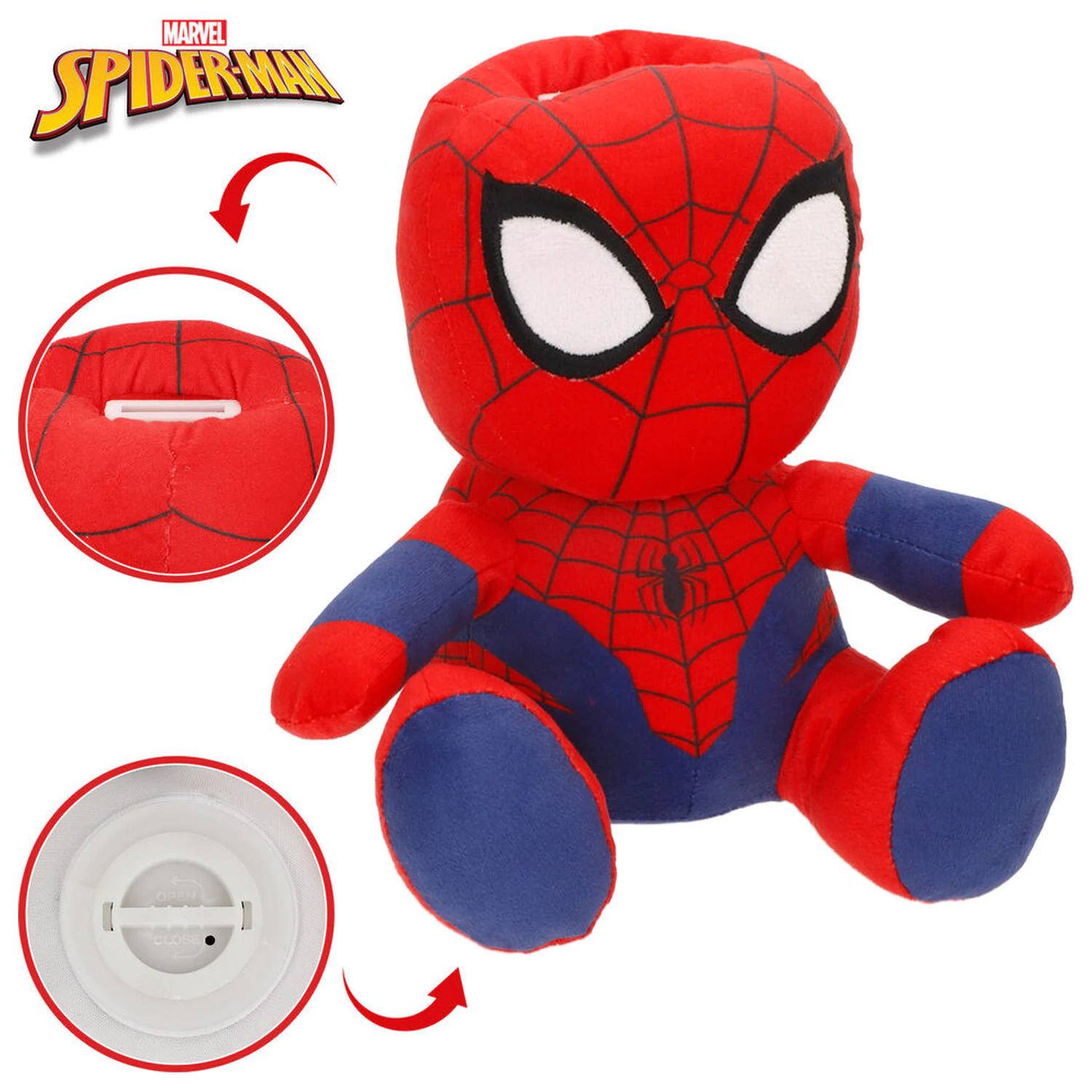 Marvel Spiderman hranilnik plišasta igrača 20cm fotografija izdelka
