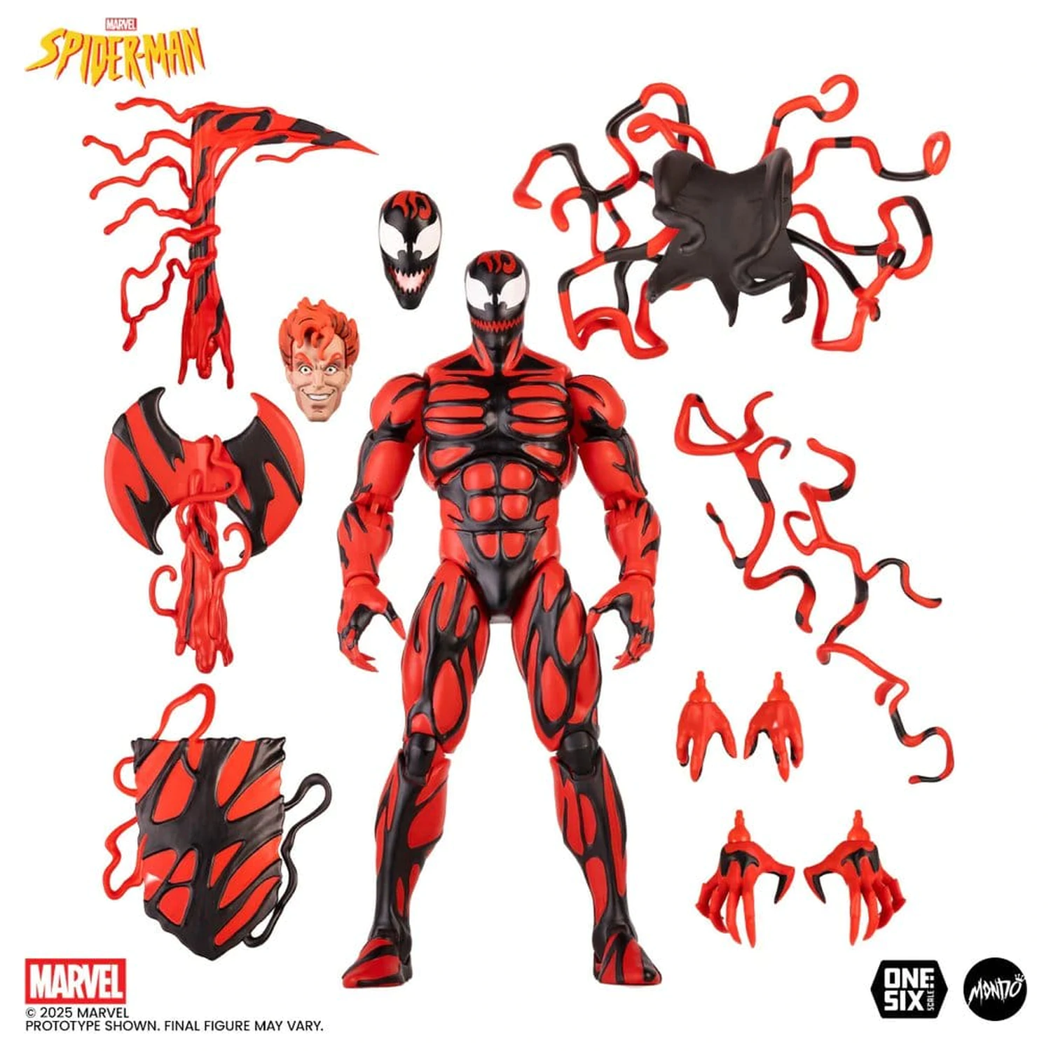 Spider-Man: The Animated Series akcijska figura 1/6 Carnage Regular Edition 30 cm fotografija izdelka