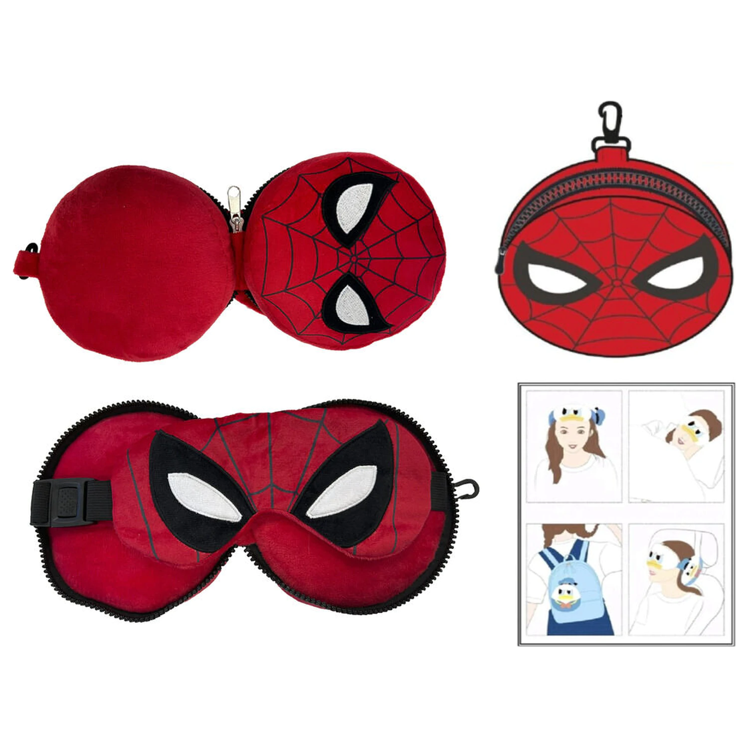 Marvel Spiderman potovalna blazina + maska fotografija izdelka