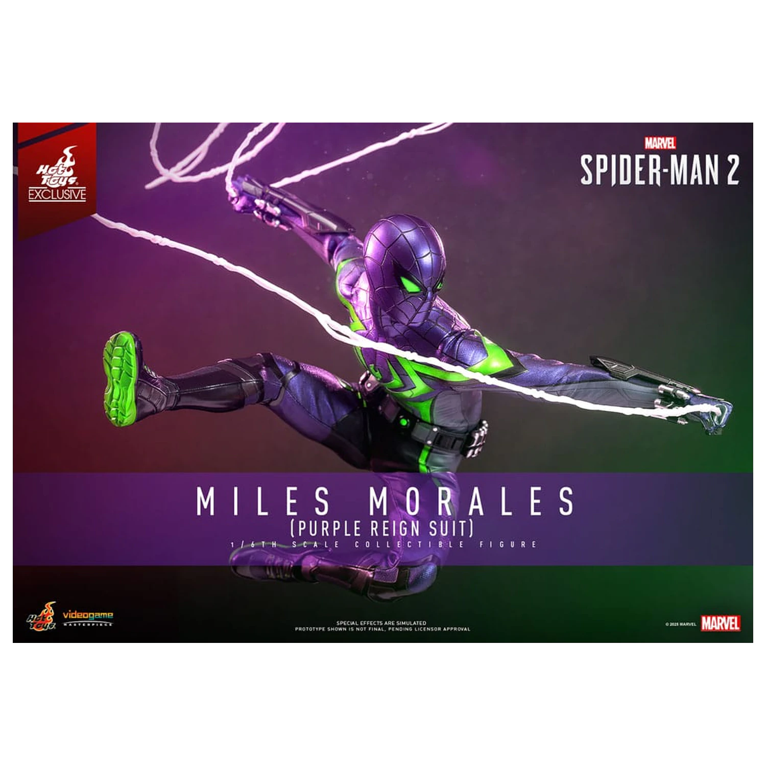 Spider-Man Video Game Masterpiece akcijska figura 1/6 Miles Morales (Purple Reign Suit) Hot Toys Exclusive 30 cm fotografija izdelka