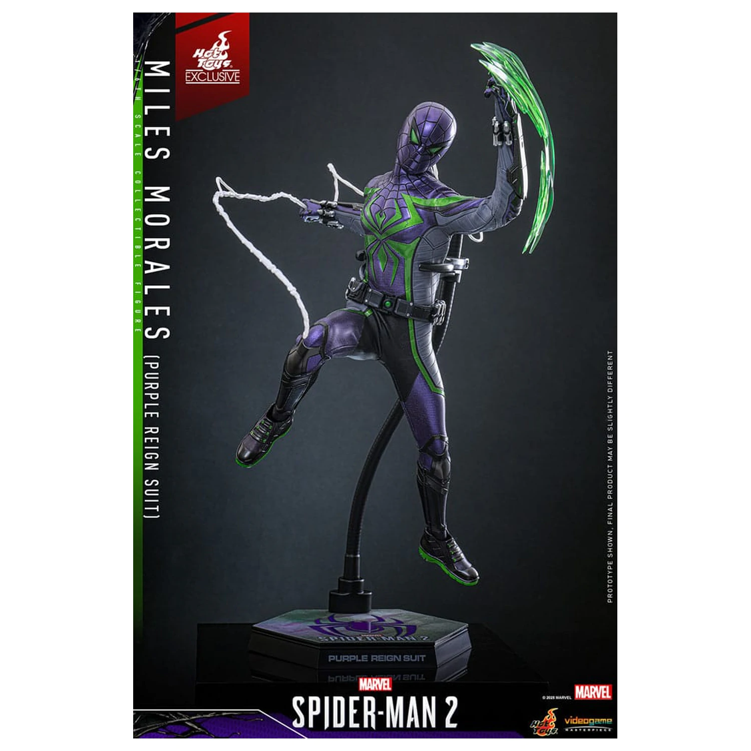 Spider-Man Video Game Masterpiece akcijska figura 1/6 Miles Morales (Purple Reign Suit) Hot Toys Exclusive 30 cm fotografija izdelka