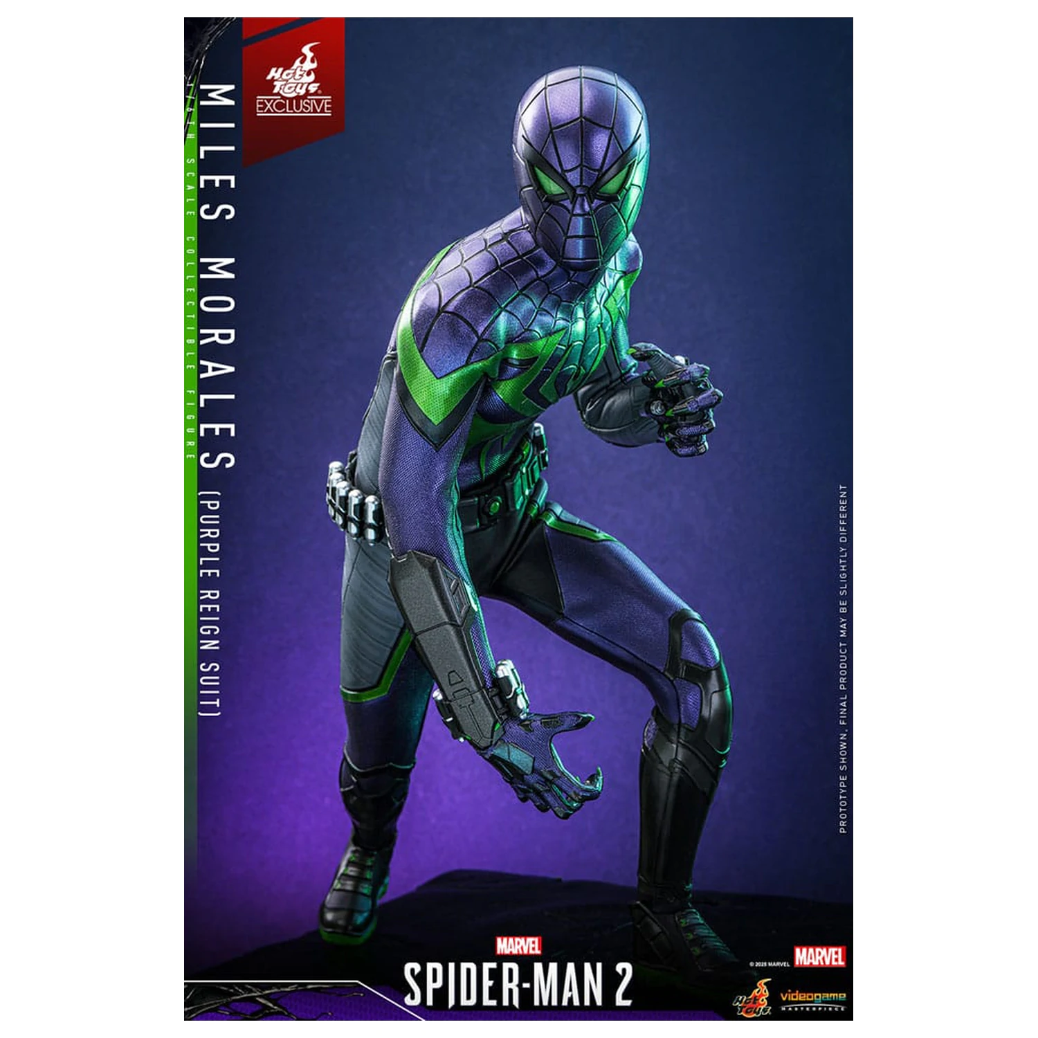 Spider-Man Video Game Masterpiece akcijska figura 1/6 Miles Morales (Purple Reign Suit) Hot Toys Exclusive 30 cm fotografija izdelka
