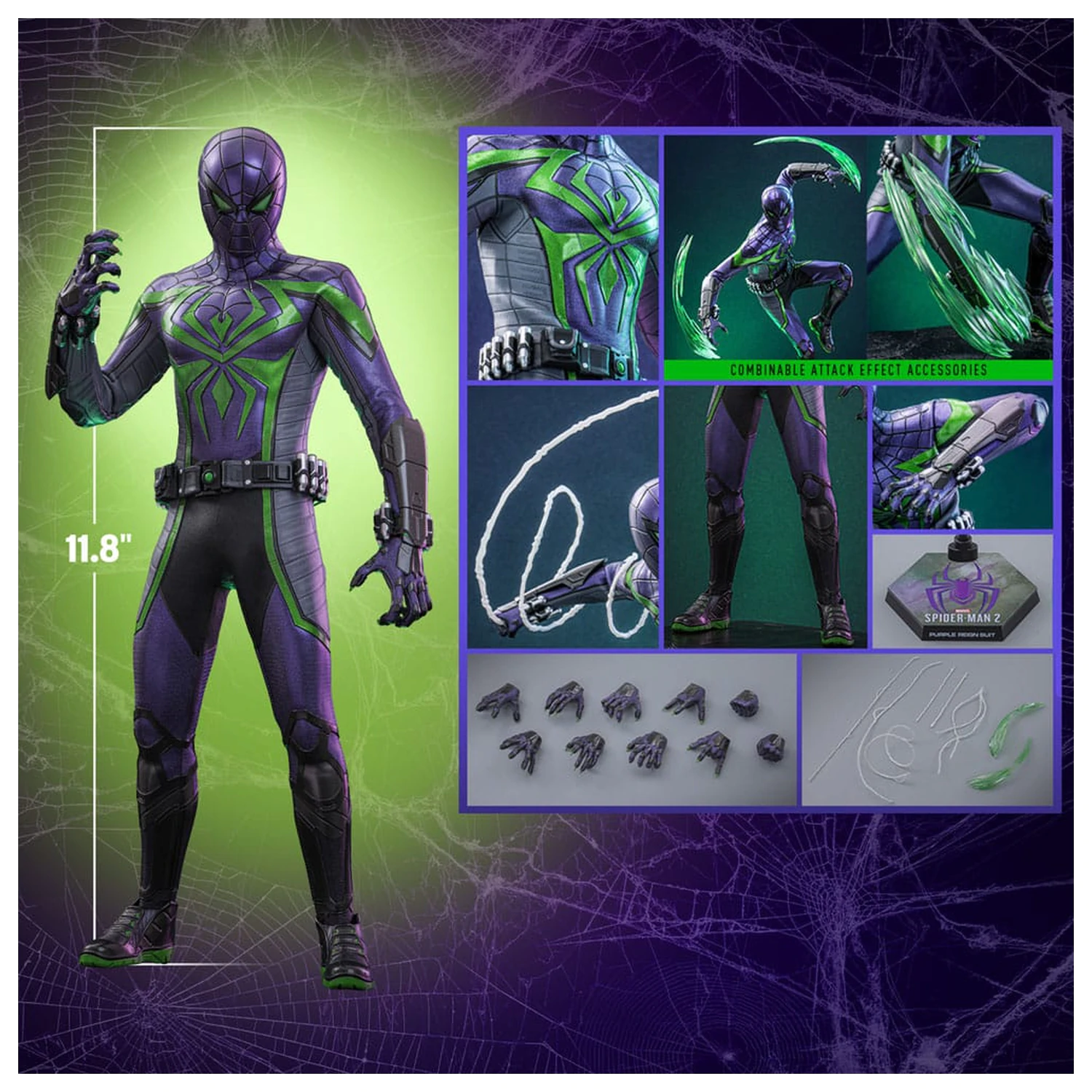 Spider-Man Video Game Masterpiece akcijska figura 1/6 Miles Morales (Purple Reign Suit) Hot Toys Exclusive 30 cm fotografija izdelka