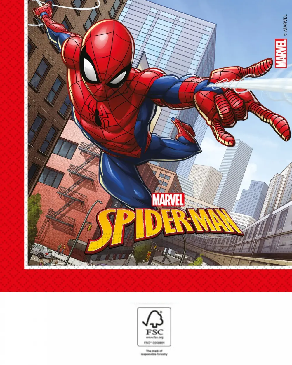 Spiderman Crime Fighter, Spider-Man prtički 20 kosov 33x33 cm FSC fotografija izdelka