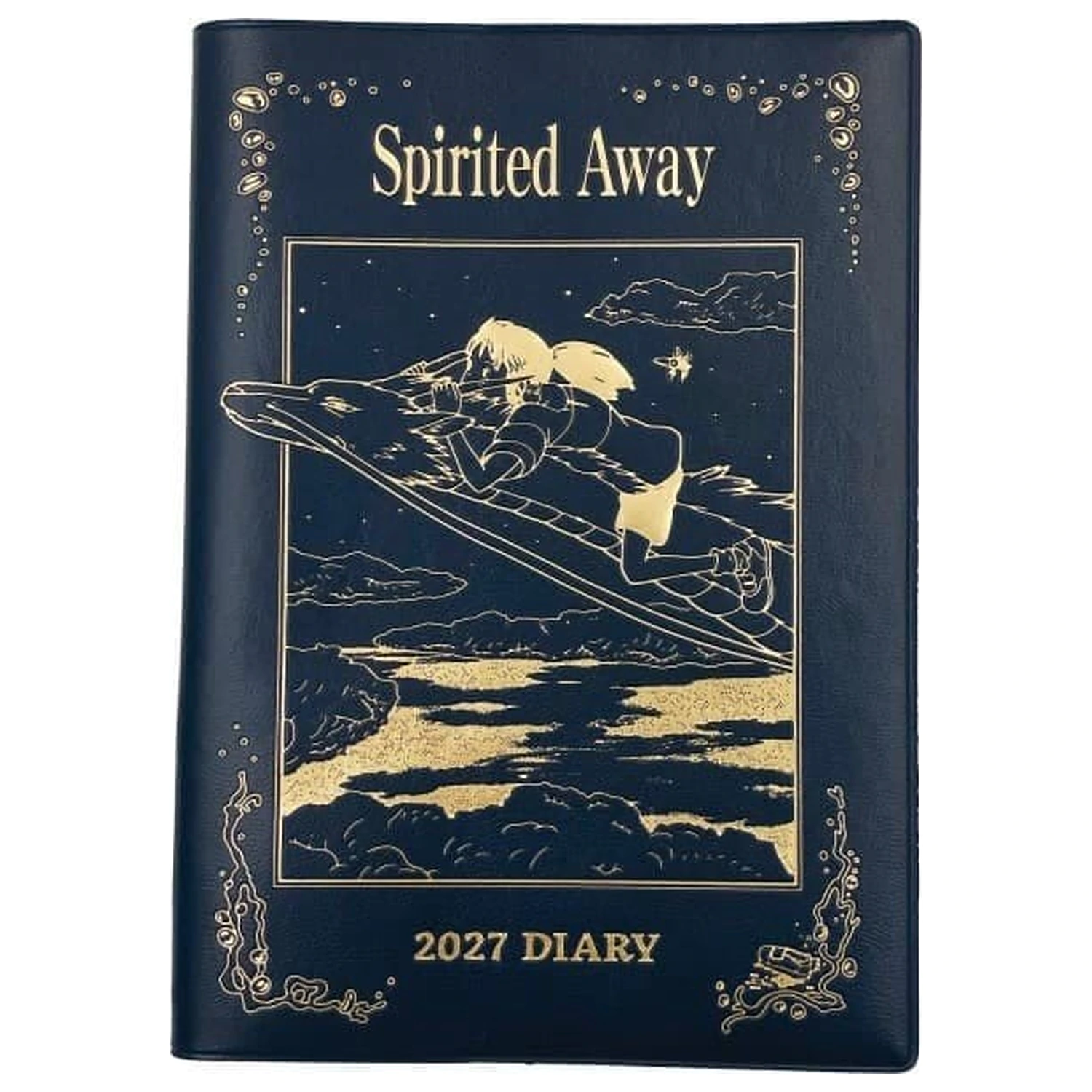 Spirited Away Dnevnik Haku zmaj & Chihiro modra zlata folija fotografija izdelka