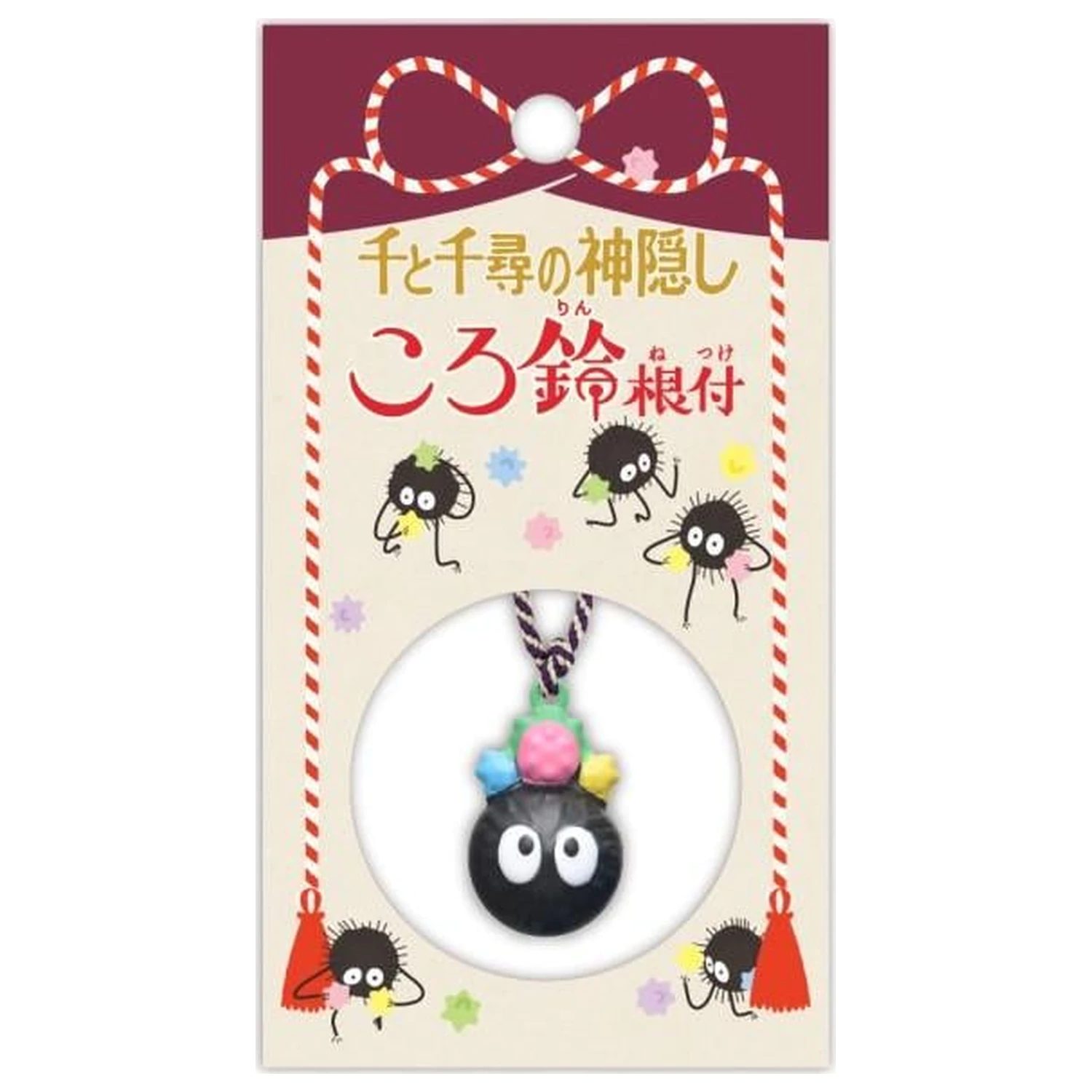 Spirited Away Noiraude obesek zvonček mreža Netsuke fotografija izdelka