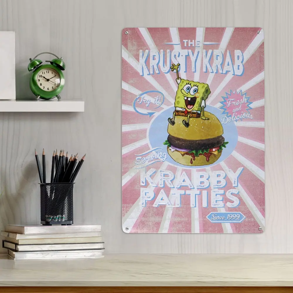 SpongeBob plošča iz pločevine Krusty Krab fotografija izdelka