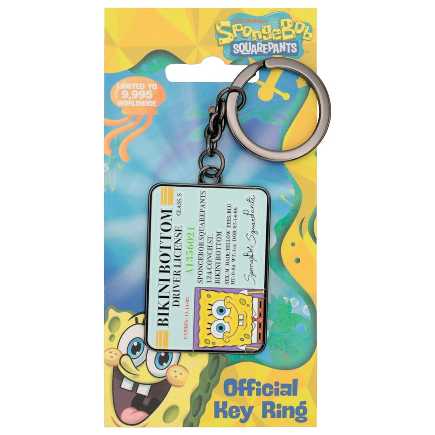 SpongeBob Squarepants Keychain vozniško dovoljenje omejena izdaja fotografija izdelka