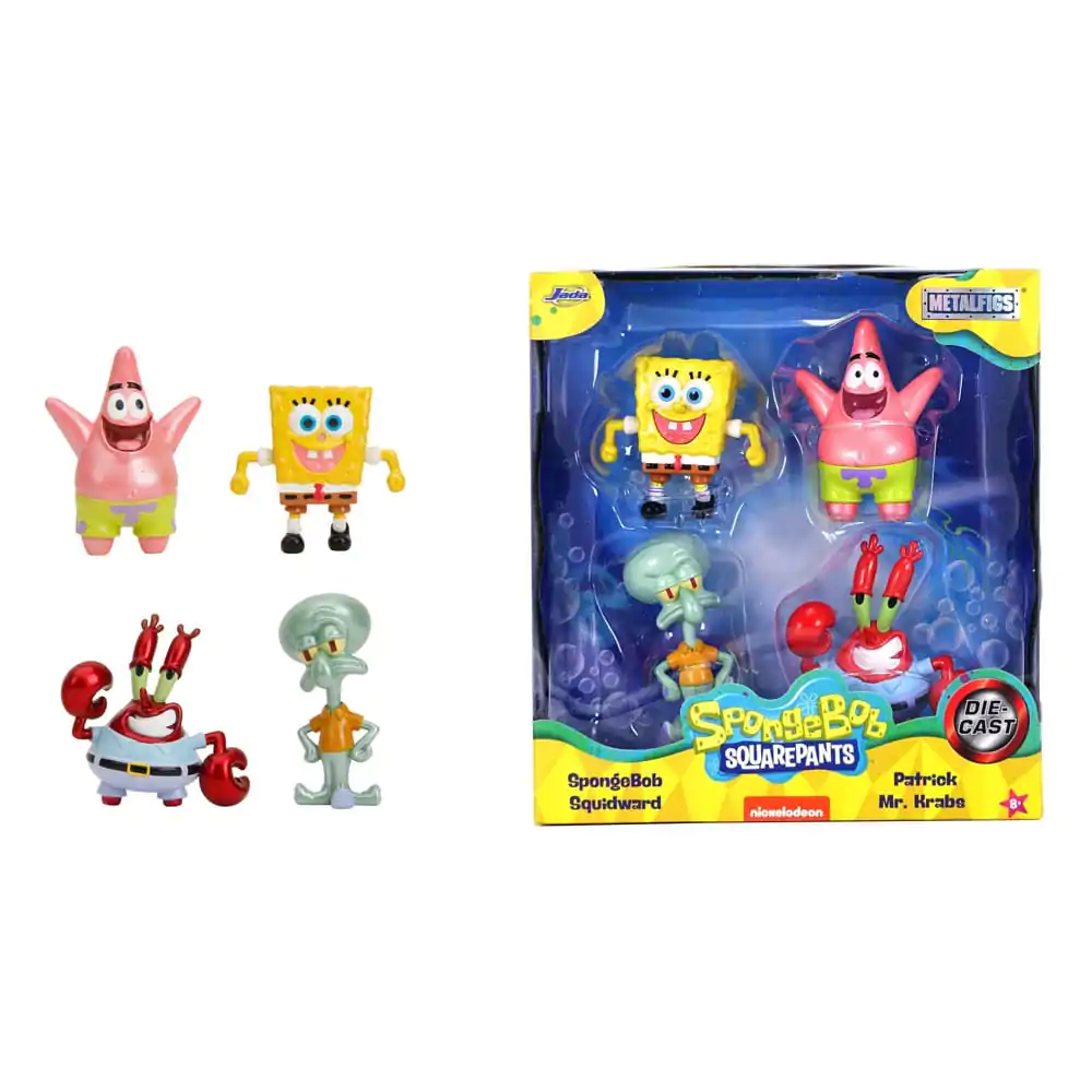 Spongebob Squarepants Nano Metalfigs Diecast Mini Figurice 4-Pack Wave 1 4 cm fotografija izdelka