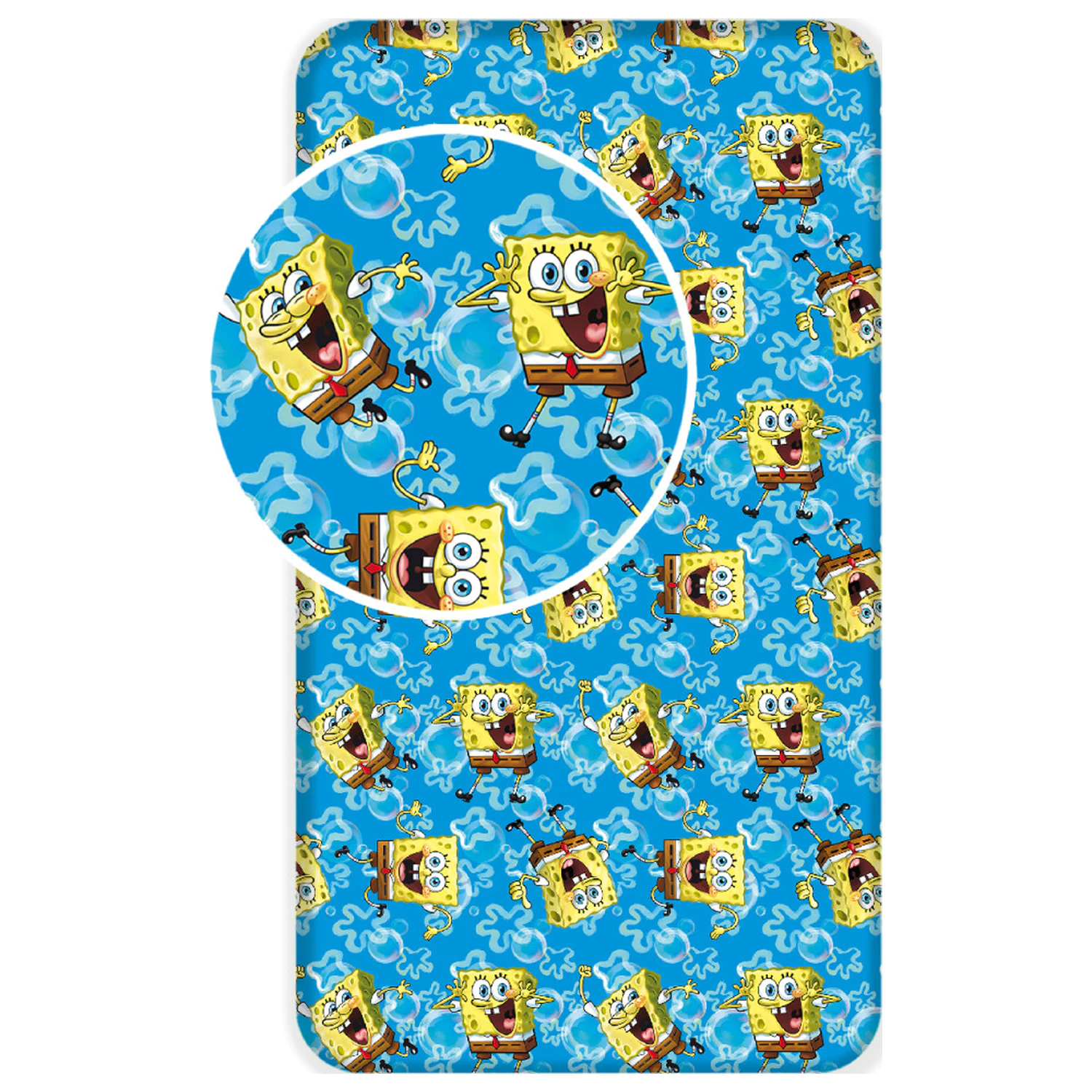 SpongeBob modra elastična rjuha z robom fotografija izdelka