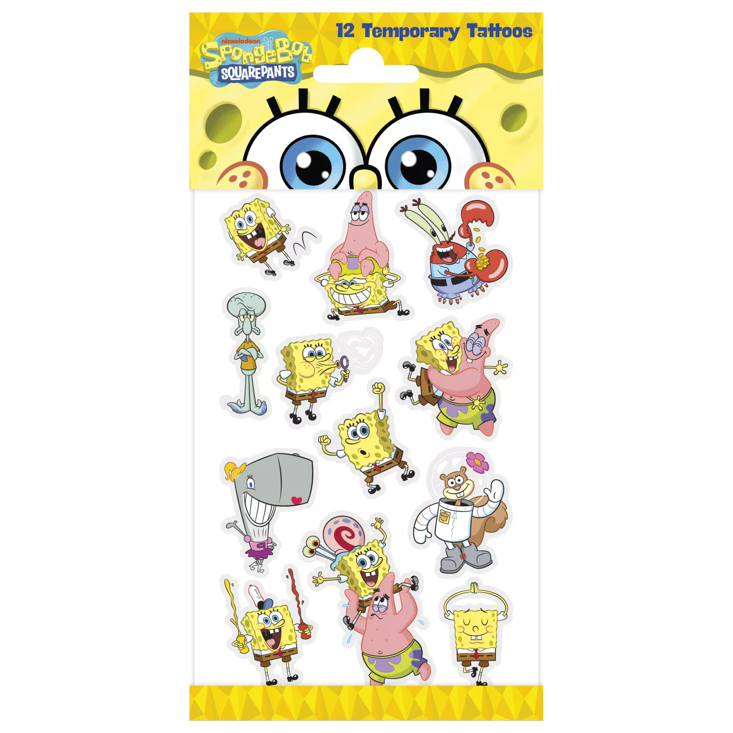 SpongeBob zabavni tattoo 12 kosov fotografija izdelka