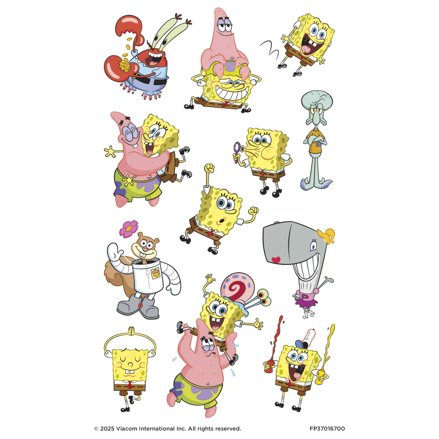 SpongeBob zabavni tattoo 12 kosov fotografija izdelka