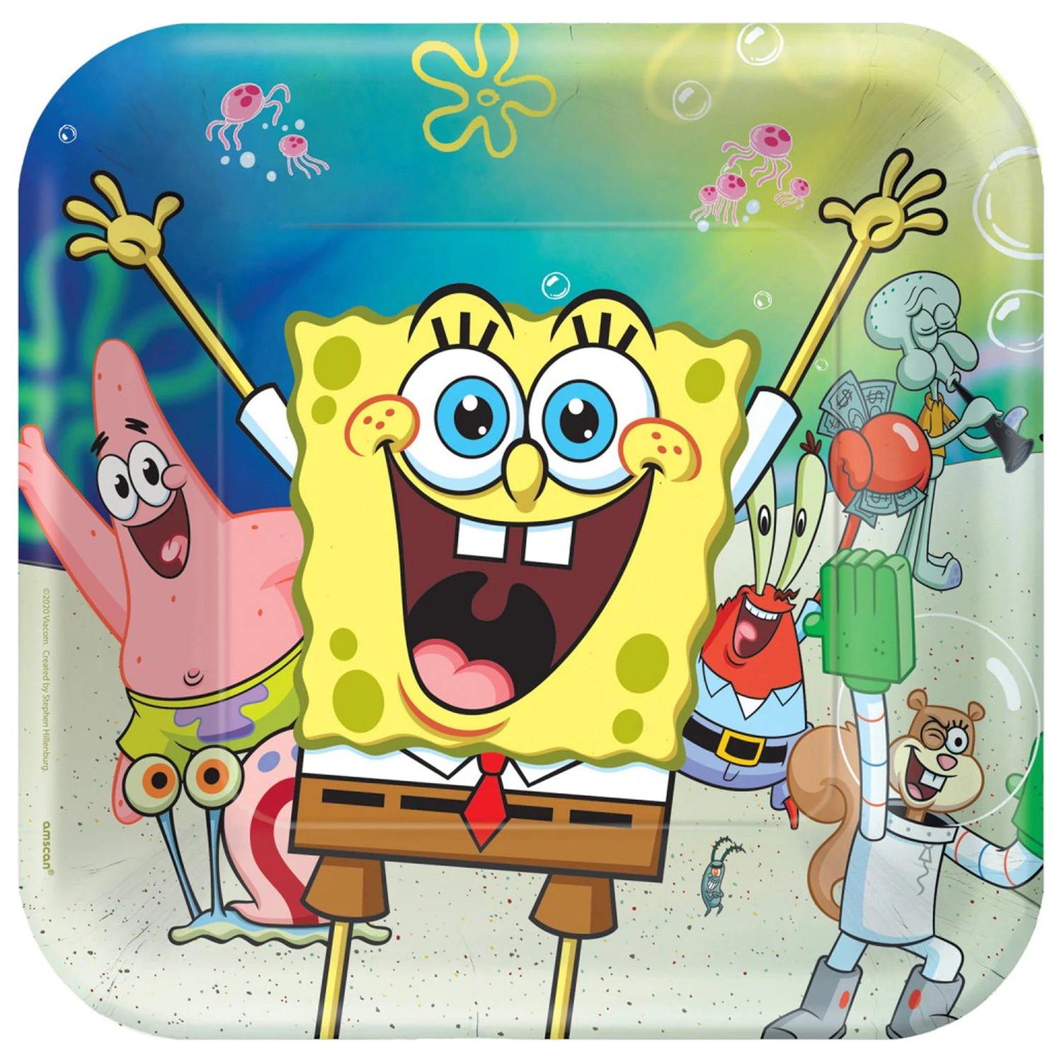 SpongeBob Laugh Papirnati krožniki 8 kosov 23 cm fotografija izdelka