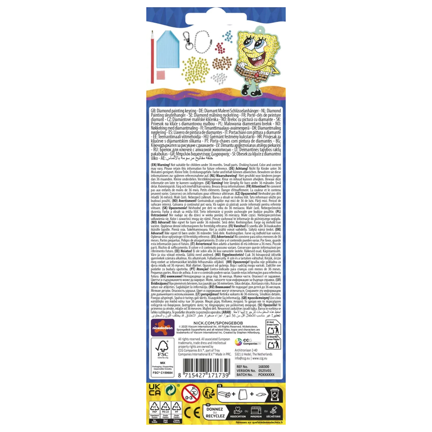 SpongeBob Smile Diamond komplet za izdelavo obeska za ključe fotografija izdelka