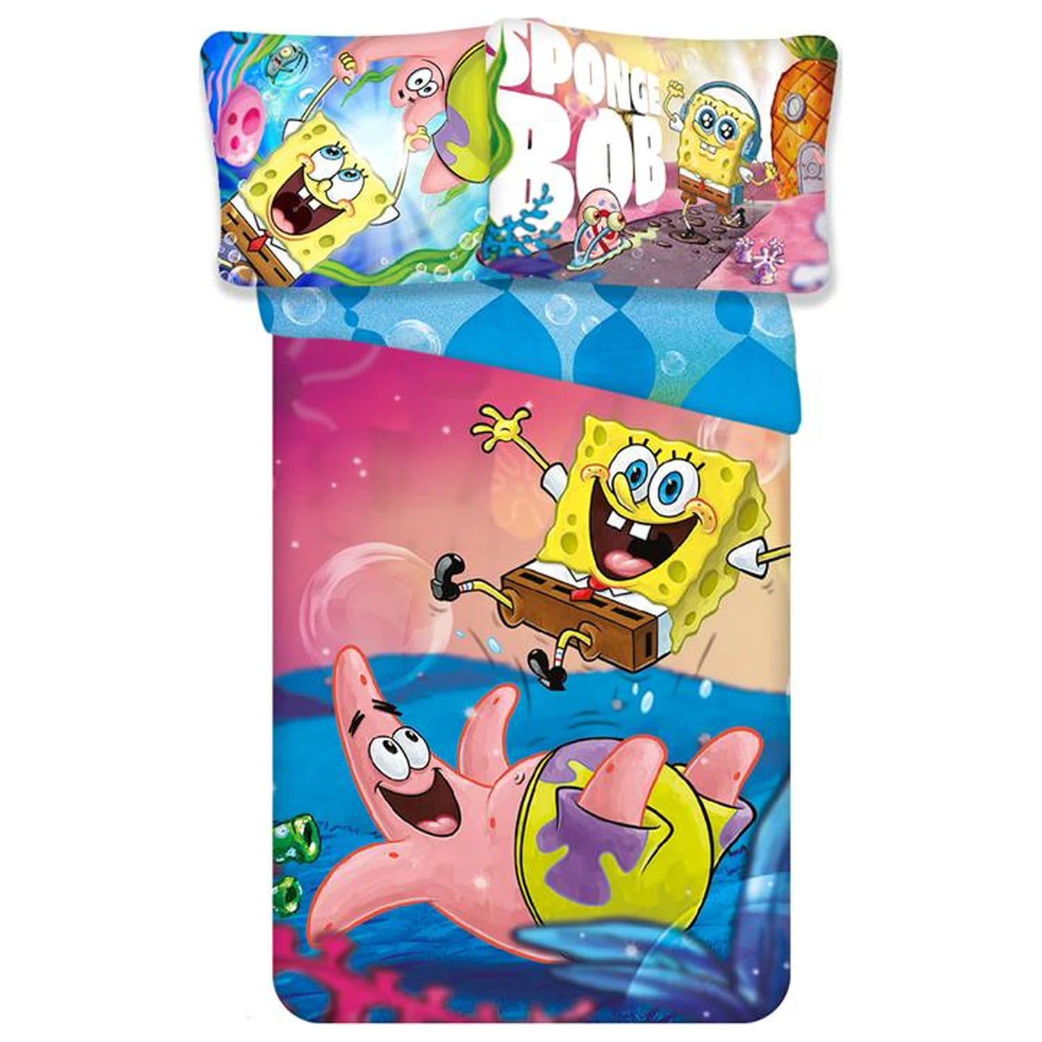 SpongeBob Splash otroška, predšolska prevleka za odejo fotografija izdelka
