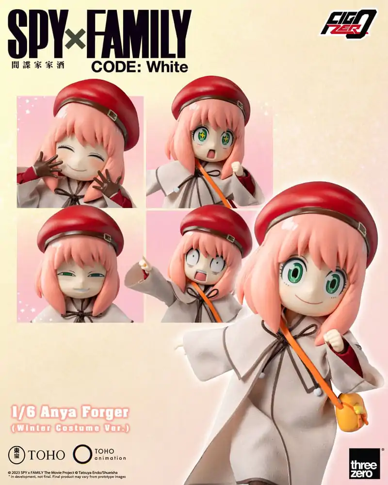 Spy x Family Code: White FigZero akcijska figura 1/6 Anya Forger zimska različica kostuma 17 cm fotografija izdelka