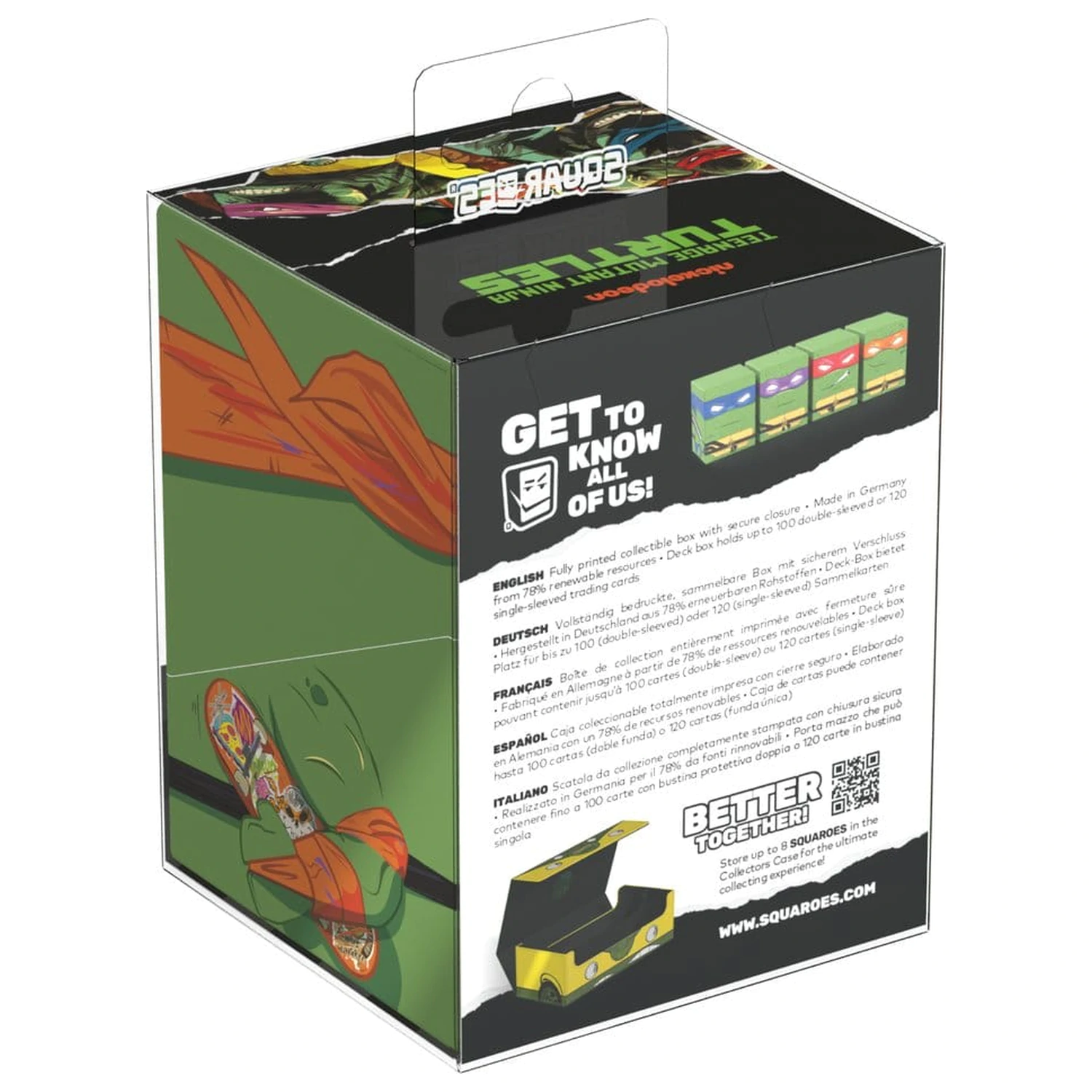 Squaroes Squaroe Teenage Mutant Ninja Turtles™ NT017 - figura v akcijskem načinu Michelangelo fotografija izdelka